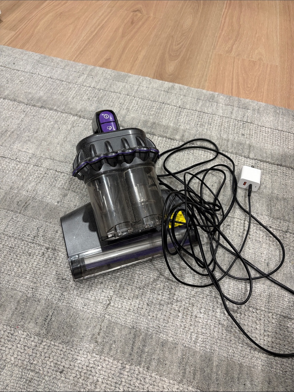 Corded Mattress and Upholstery Vacuum Cleaner - Gray & Purple